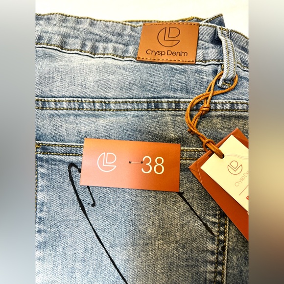 Crysp denim men’s distressed jeans with paint splatter size 38 - Picture 2 of 8